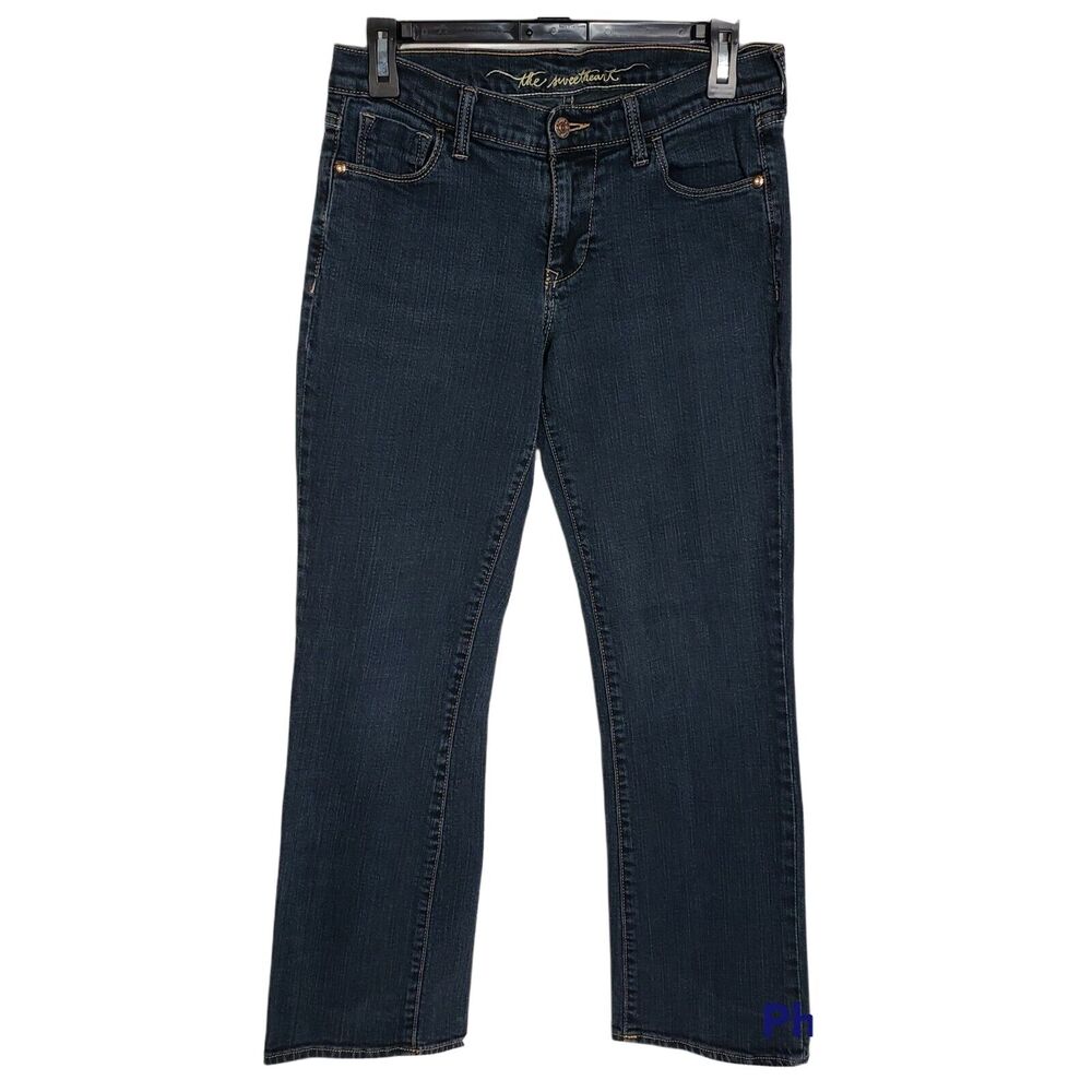 Old Navy Womens Jeans 4 Short The Sweetheart Classic Rise Bootcut Stretch Blue
